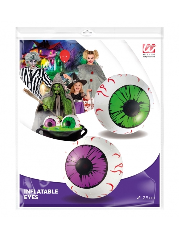 WIDMANN 2 Yeux Gonflables 25 Cm - Déco Halloween 4 WIDMANN 2 Yeux Gonflables 25 Cm - Déco Halloween – Image 2