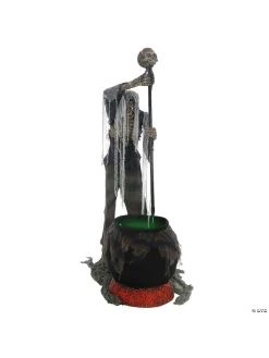 Automate Géant D'Halloween, Cadavre Au Chaudron De 1,8m