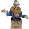 Automate Halloween Clown Dans Boite à Musique - 2.10m -Spooky Decor World automate halloween clown dans boite a musique 210m