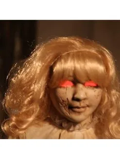 Automate Poupée Fantôme Sur Cheval à Bascule -Spooky Decor World automate poupee fantome sur cheval a bascule 4