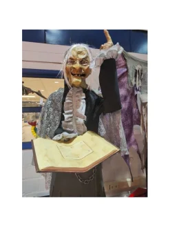 ESPA - Funny Fashion Automate Sorcière Animée Avec Grimoire -Spooky Decor World automate sorciere animee avec grimoire 2