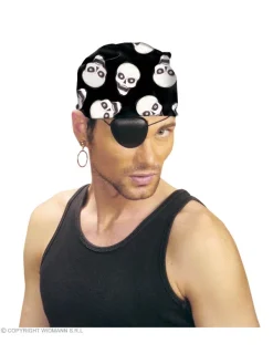 WIDMANN Bandana Tête De Mort Noir Et Blanc - 55x55 Cm - 100% Cotton -Spooky Decor World bandana tete de mort noir et blanc 55x55 cm 100 cotton 3