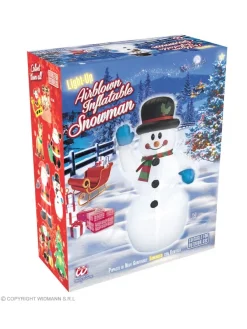 WIDMANN Bonhomme De Neige Gonflable (lumineux Avec Ventilateur-150 Cm) -Spooky Decor World bonhomme de neige gonflable lumineux avec ventilateur 150 cm 2