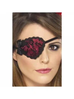 Smiffys Cache-oeil Pirate Femme Rouge Dentelle -Spooky Decor World cache oeil pirate femme rouge dentelle 2
