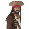 Smiffys Chapeau De Pirate Marron Avec Dreadlocks -Spooky Decor World chapeau de pirate marron avec dreadlocks