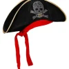 WIDMANN Chapeau Pirate Adulte Mixte (en Velours Noir Et Bandeau Rouge) 2 WIDMANN Chapeau Pirate Adulte Mixte (en Velours Noir Et Bandeau Rouge) -Spooky Decor World chapeau pirate adulte mixte en velours noir et bandeau rouge