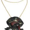 Collier De Pirate Avec Chaine Et Pendentif -Spooky Decor World collier de pirate avec chaine et pendentif
