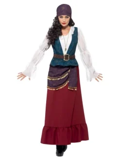 Smiffys Costume Belle Flibustière Luxe (robe, Ceinture, Bandana Et Collier) -Spooky Decor World costume belle flibustiere luxe 10 2