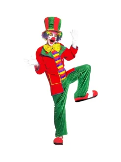 WIDMANN Costume Clown (veste, Pantalon, Nœud Papillon, Chapeau)