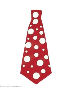 WIDMANN Cravate De Clown Rouge à Pois Blancs