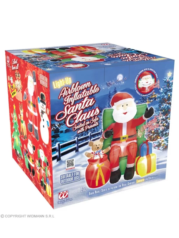 WIDMANN Décoration Père Noël, Gonflable Et Lumineuse - Tête Animée Et Musique 5 WIDMANN Décoration Père Noël, Gonflable Et Lumineuse - Tête Animée Et Musique – Image 3