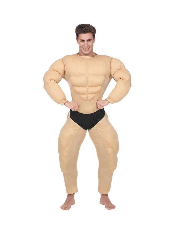 WIDMANN Déguisement Body Builder Homme (combinaison De Muscles Avec Slip) 4 WIDMANN Déguisement Body Builder Homme (combinaison De Muscles Avec Slip) – Image 2
