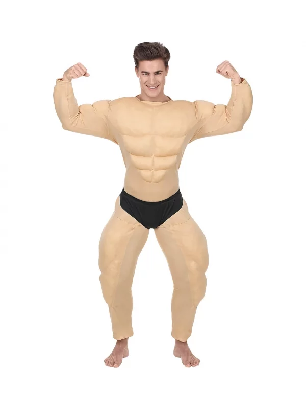 WIDMANN Déguisement Body Builder Homme (combinaison De Muscles Avec Slip) 3 WIDMANN Déguisement Body Builder Homme (combinaison De Muscles Avec Slip)
