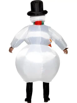 Smiffys Déguisement Bonhomme De Neige Gonflable Blanc -Spooky Decor World deguisement bonhomme de neige gonflable blanc 2