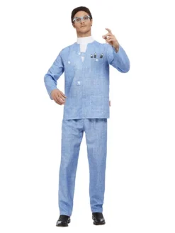 Smiffys Déguisement Brains Thunderbirds, Bleu (Veste, Pantalon, Perruque Et Lunettes) -Spooky Decor World deguisement brains thunderbirds bleu veste pantalon perruque et lunettes 2