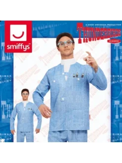 Smiffys Déguisement Brains Thunderbirds, Bleu (Veste, Pantalon, Perruque Et Lunettes) -Spooky Decor World deguisement brains thunderbirds bleu veste pantalon perruque et lunettes 3
