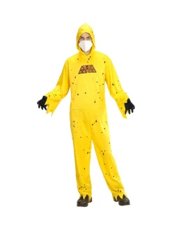 WIDMANN Déguisement Chimiste/Risque Toxique Jaune Homme -Spooky Decor World deguisement chimisterisque toxique jaune homme 1