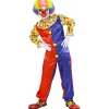 WIDMANN Déguisement Clown Enfant Rouge Et Bleu (combinaison) -Spooky Decor World deguisement clown enfant rouge et bleu combinaison