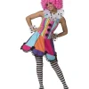 Déguisement Clown Femme (robe, Chapeau, Collerette Et Poignets) 1 Déguisement Clown Femme (robe, Chapeau, Collerette Et Poignets) -Spooky Decor World deguisement clown femme robe chapeau collerette et poignets