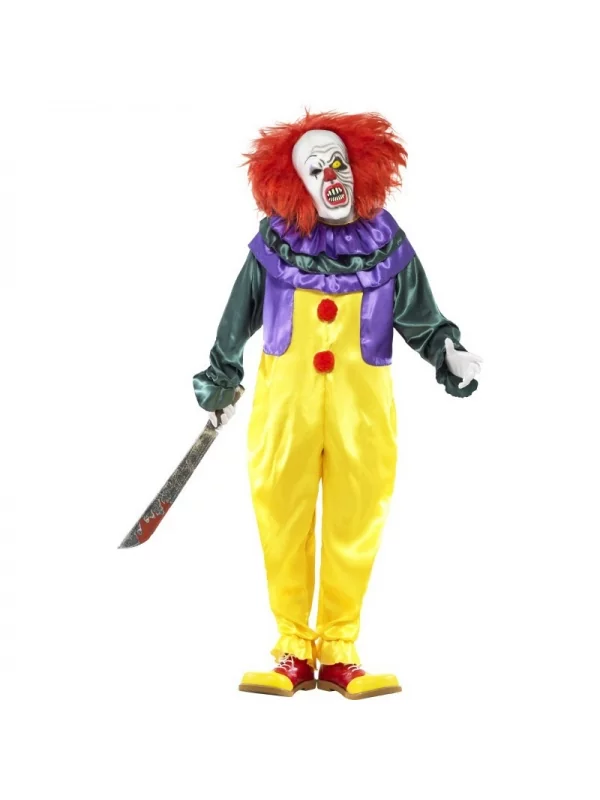 Smiffys Déguisement Clown Monstrueux Jaune, Homme (combinaison Et Masque) 3 Smiffys Déguisement Clown Monstrueux Jaune, Homme (combinaison Et Masque)