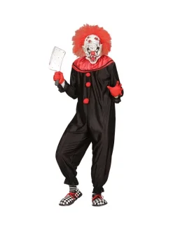 WIDMANN Déguisement Clown Tueur Homme Noir Et Rouge (combinaison)