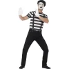 Smiffys Déguisement D'Artiste Mime Homme (haut, Bretelles, Gants, Béret, Maquillage) -Spooky Decor World deguisement d artiste mime homme haut bretelles gants beret maquillage