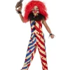 Smiffys Déguisement De Clown Effrayant, Fille (haut, Pantalon, Masque Et Collerette) -Spooky Decor World deguisement de clown effrayant fille haut pantalon masque et collerette