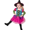 WIDMANN Déguisement De Sorcière Fille Multicolore (robe Tutu Et Chapeau) -Spooky Decor World deguisement de sorciere fille multicolore robe tutu et chapeau