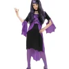 WIDMANN Déguisement De Vampire Fille Noir Et Violet ( Robe Et Tour De Cou) 2 WIDMANN Déguisement De Vampire Fille Noir Et Violet ( Robe Et Tour De Cou) -Spooky Decor World deguisement de vampire fille noir et violet robe et tour de cou