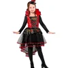 WIDMANN Déguisement De Vampire Fille Rouge Et Noir (robe Tutu, Mini-chapeau) -Spooky Decor World deguisement de vampire fille rouge et noir robe tutu mini chapeau