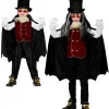 WIDMANN Déguisement De Vampire Garçon (chemise Avec Veste Et Jabot, Cape Avec Col) -Spooky Decor World deguisement de vampire garcon chemise avec veste et jabot cape avec col