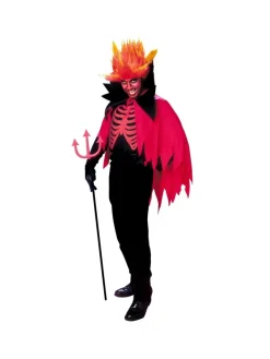 WIDMANN Déguisement Diable Homme (haut, Cape Avec Col, Cornes) -Spooky Decor World deguisement diable homme haut cape avec col cornes 2