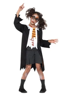 Smiffys Déguisement écolier Enfant Zombie (tunique, Une Chemise Et Une Cravate Attachées) -Spooky Decor World deguisement ecolier enfant zombie tunique une chemise et une cravate attachees 1