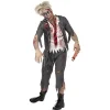 Smiffys Déguisement écolier Zombie, Homme (pantalon, Veste, Fausse Chemise & Cravate) -Spooky Decor World deguisement ecolier zombie homme pantalon veste fausse chemise cravate