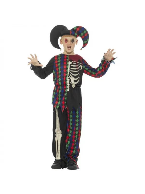Smiffys Déguisement Enfant Squelette Fou Du Roi (haut, Pantalon Et Chapeau) 3 Smiffys Déguisement Enfant Squelette Fou Du Roi (haut, Pantalon Et Chapeau)