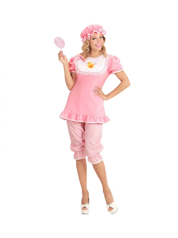 WIDMANN Déguisement Femme Bébé Rose (robe Avec Biberon, Bermuda, Bonnet) 4 WIDMANN Déguisement Femme Bébé Rose (robe Avec Biberon, Bermuda, Bonnet) – Image 2