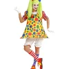 WIDMANN Déguisement Femme Clown (robe Avec Ourlet à Cerceau, Caleçon Long, élastiques Pour Les Cheveux Avec Pompons) -Spooky Decor World deguisement femme clown robe avec ourlet a cerceau calecon long elastiques pour les cheveux avec pompons