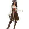 Smiffys Déguisement Femme Pirate De Haute Mer (robe, Pantalon Et Baudrier) -Spooky Decor World deguisement femme pirate haute mer