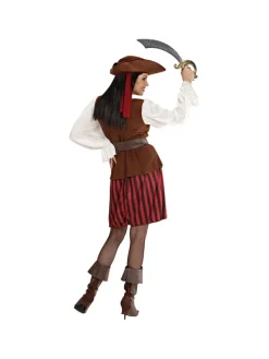 WIDMANN Déguisement Femme Pirate (robe Avec Gilet, Ceinture, Sur-bottes, Bandeau, Chapeau) -Spooky Decor World deguisement femme pirate robe avec gilet ceinture sur bottes bandeau chapeau 1