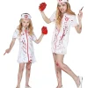 WIDMANN Déguisement Infirmière Zombie Fille (robe Et Coiffe Du 4 Au 13 Ans) -Spooky Decor World deguisement infirmiere zombie fille robe et coiffe du 4 au 13 ans