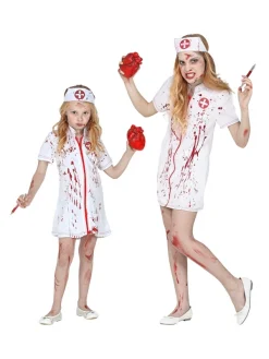 WIDMANN Déguisement Infirmière Zombie Fille (robe Et Coiffe Du 4 Au 13 Ans)