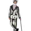 Smiffys Déguisement Jour Des Morts Homme (Veste, Haut, Pantalon Et Casque Tête De Mort) -Spooky Decor World deguisement jour des morts homme veste haut pantalon et casque tete de mort