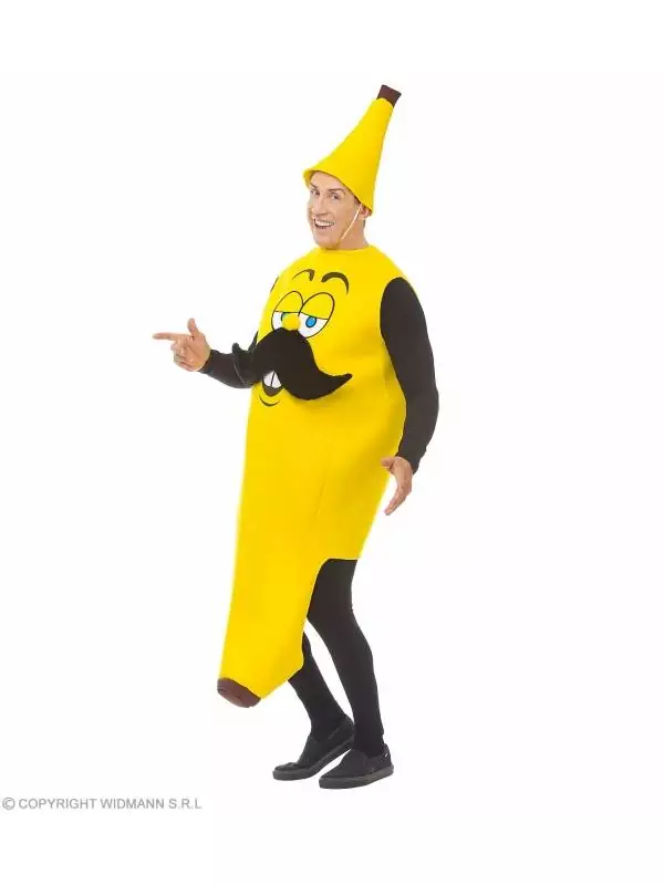 WIDMANN Déguisement Monsieur Banane Adulte Avec Moustache & Chapeau 4 WIDMANN Déguisement Monsieur Banane Adulte Avec Moustache & Chapeau – Image 2