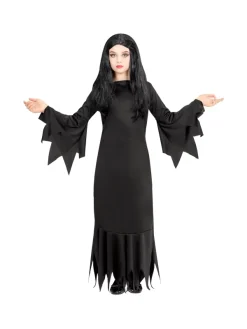 WIDMANN Déguisement Mortisia Noir Fille (robe) 7 WIDMANN Déguisement Mortisia Noir Fille (robe) -Spooky Decor World deguisement mortisia noir fille robe 2
