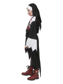 Déguisement Nonne Diabolique Fille (Robe, Coiffe, Ceinture) -Spooky Decor World deguisement nonne diabolique fille robe coiffe ceinture 2