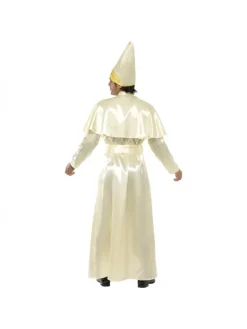 Smiffys Déguisement Pape Homme (soutane, écharpe, Coiffe, Collier, Cape) -Spooky Decor World deguisement pape homme soutane echarpe coiffe collier cape 1