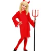 WIDMANN Déguisement Petit Démon Rouge Fille (robe, Ceinture, Cornes) -Spooky Decor World deguisement petit demon rouge fille robe ceinture cornes