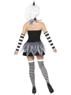 Smiffys Déguisement Pierrot Femme (robe, Ras Du Cou, Chapeau & Manchettes) -Spooky Decor World deguisement pierrot femme robe ras du cou chapeau manchettes 2