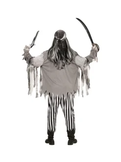 WIDMANN Déguisement Pirate Bateau Fantôme Homme (chemise Avec Squelette Apparent, Veste, Pantalon, Bandana, Cache-oeil) -Spooky Decor World deguisement pirate bateau fantome homme chemise avec squelette apparent veste pantalon bandana cache oeil 2