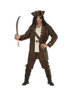 WIDMANN Déguisement Pirate Capitaine Homme (veste, Chemise, Pantalon, Ceinture, Chapeau) -Spooky Decor World deguisement pirate capitaine homme veste chemise pantalon ceinture chapeau 2